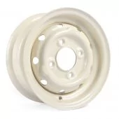 Cooper S Steel Wheel in Old English White - 4.5" x 10"