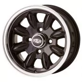 5.5 x 12 Superlight Wheel - Black/Polished Rim