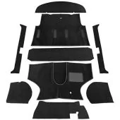 Black Concours Carpet Set for LHD Mini Saloon - Precision-tailored luxury for 1960s Cooper models onward
