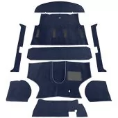 Navy Blue Concours Carpet Set - Tailored for 1960s Cooper models and post-1973 Mini Saloons. Impeccable quality with bound edges for a sophisticated finish.