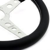 MOMO Prototipo steering wheel - Black with Silver Spokes - 350mm