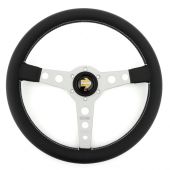 MOMO Prototipo steering wheel - Black with Silver Spokes - 350mm