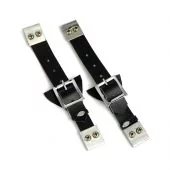 Mini bonnet straps in leather 