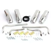 Overider and Corner Bar Front and Rear Kit in Stainless Steel for Classic Mini