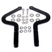 Pair of powder coated bonnet hinges for Classic Mini 