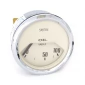 Smiths Oil Pressure Gauge - Electrical - Magnolia face with Chrome Ring