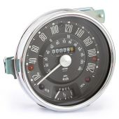 SMISN4421-33B Smiths Classic Mini Speedometer, 0-200 km/h 140mm, mechanical with black face and chrome bezel for Cooper S models '63-'71