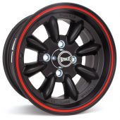 7 x 13" Ultralite Mini Wheel - Black with Red Pinstripe