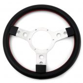 STW33SPVBR 13" diameter black vinyl sport steering wheel, perfect for your Mini.