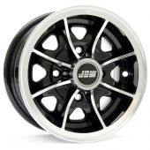 5 x 12 Dunlop D1 Alloy Wheel - Black with polished rim