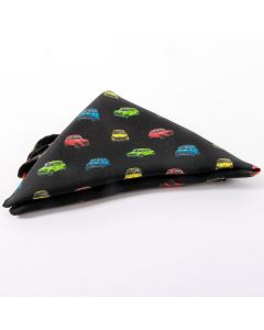 Black Silk Pocket Square With Classic Mini design