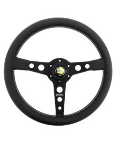 MOMO Prototipo Dished steering wheel - Black with Black Spokes - 350mm