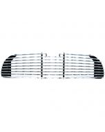 14A7299 Austin Mini Mk1 grille finished in chrome with a wavy pattern in the grille slats.