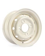 Cooper S Steel Wheel in Old English White - 4.5" x 10" 
