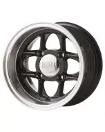 6 x 10 Mamba Wheel - Black/Polished rim