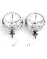 Classic Stainless Steel Driving Lamps - pair