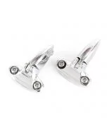 SPD0002 A pair of Chrome plated Mini boot lid hinges.