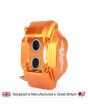 Orange 7.9'' Mini Sport Vented 4 Pot Alloy Calipers