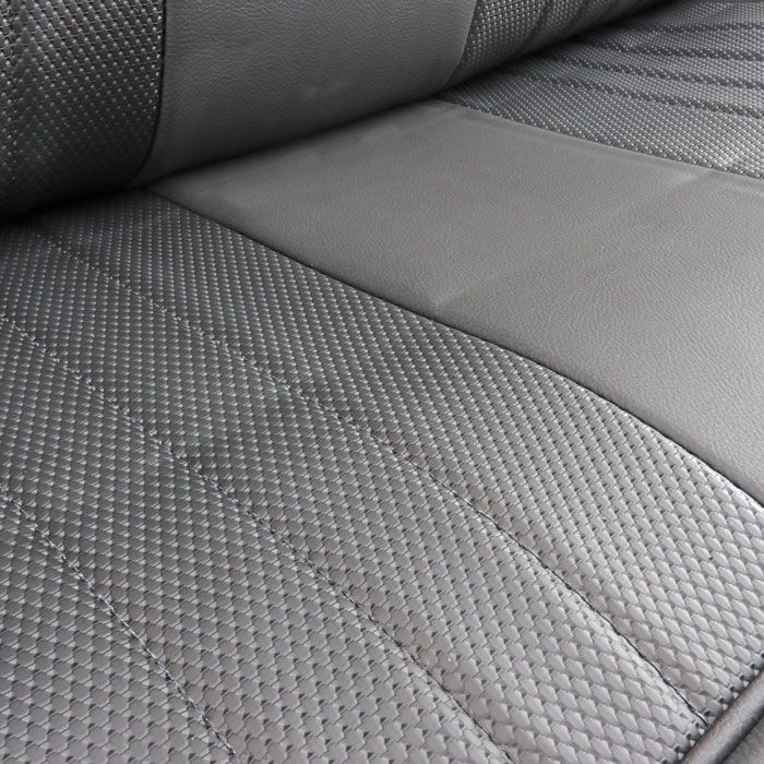 Cobra Classic Mini rear seat covers - black vinyl with basket weave centre
