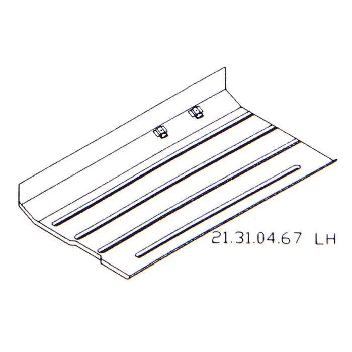MCR11.31.04.67 LH Floor Panel Rear 1/4 with Full inner sill - Mini Mk1-5