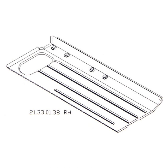 MCR21.33.01.38 RH Floor Panel Complete with Inner/Outer Sill Mini Traveller Mk1-3