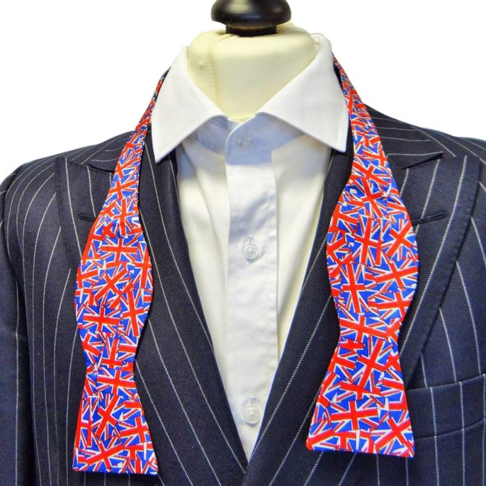 Silk Bow Tie Self-Tie With Union Jack design