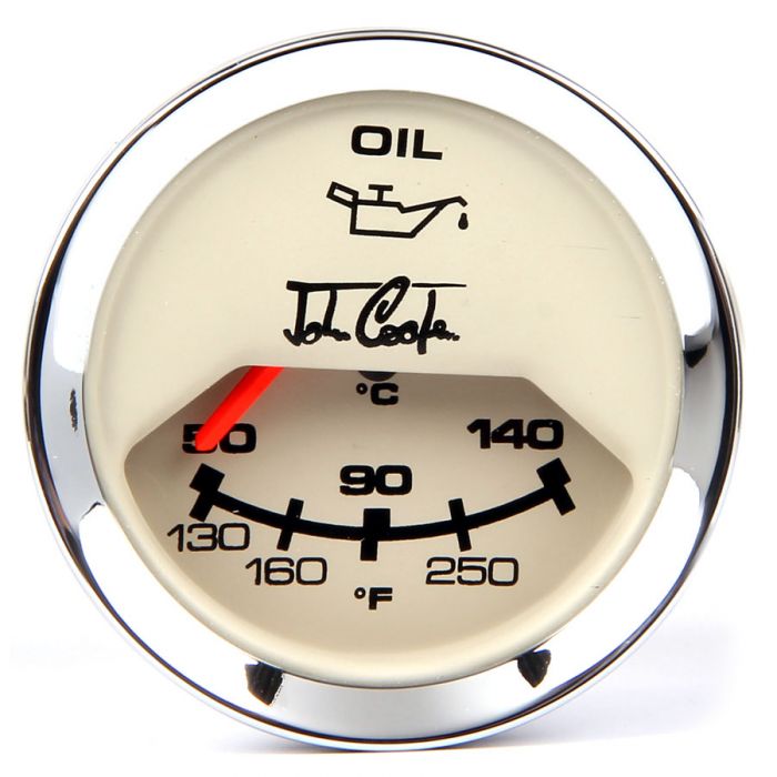 John Cooper Oil Temperature Gauge - Magnolia and Chrome