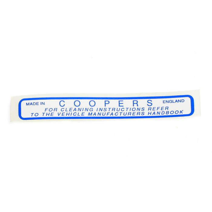 Cooper Service/Cleaning Sticker 