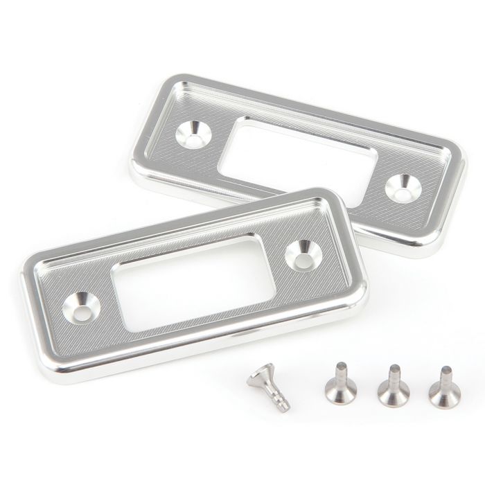 Cooper Alloy Billet Door Lock Covers - Silver