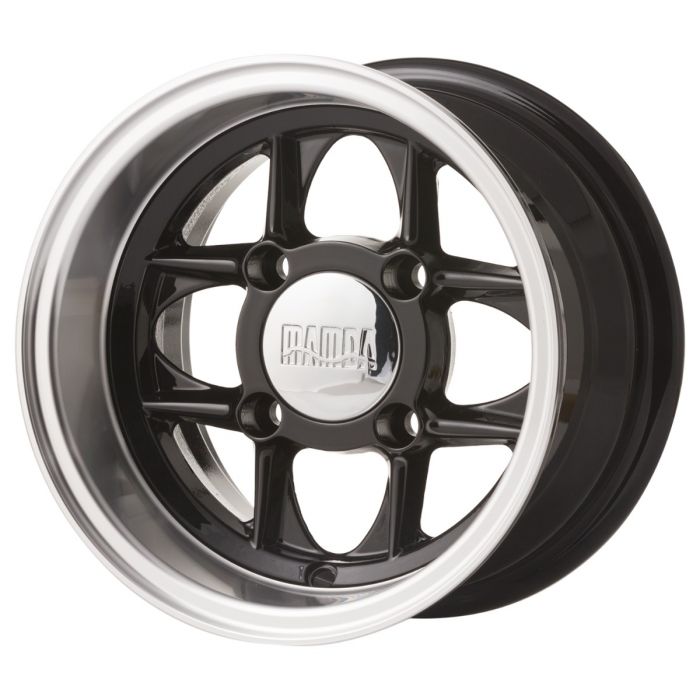 Classic Mini Mamba Alloy Wheel - Black with Polished Rim 6 x 10