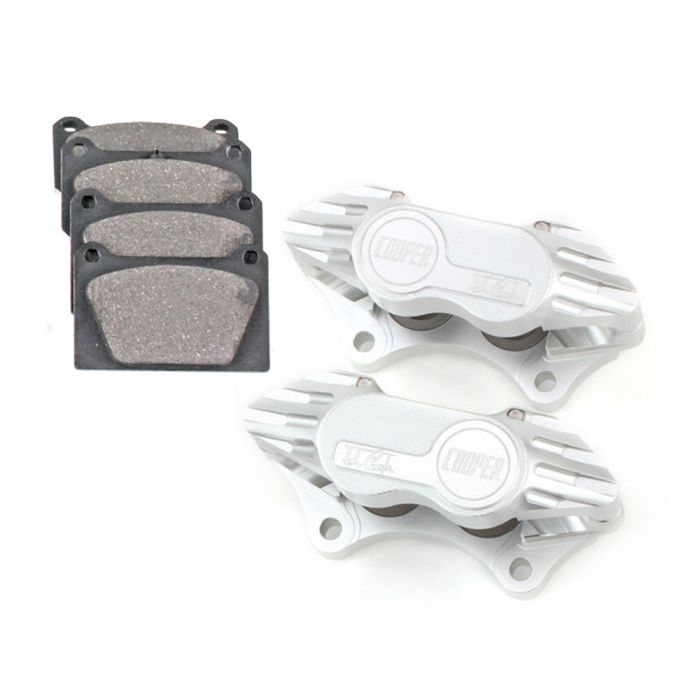 Cooper 8.4" Std 4 pot Alloy Caliper and Pad Kit - Silver