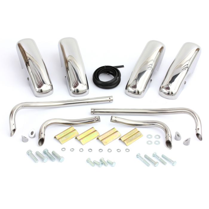 Overider and Corner Bar Front and Rear Kit in Stainless Steel for Classic Mini
