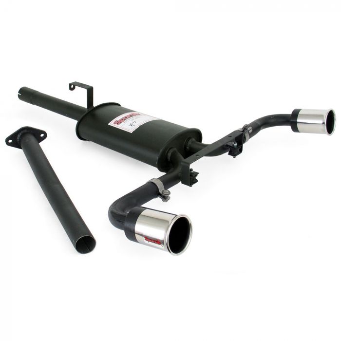 Sportex Dual Exit Exhaust System - 3'' Tailpipes - Catalyst removal 