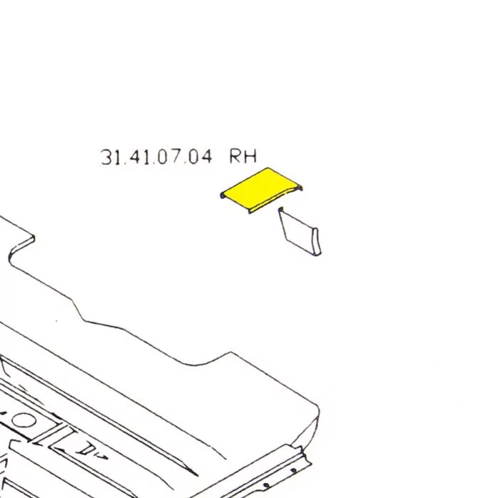 MCR31.41.07.04 RH Closing Panel - Rear Subframe Mini Van & Pick-up