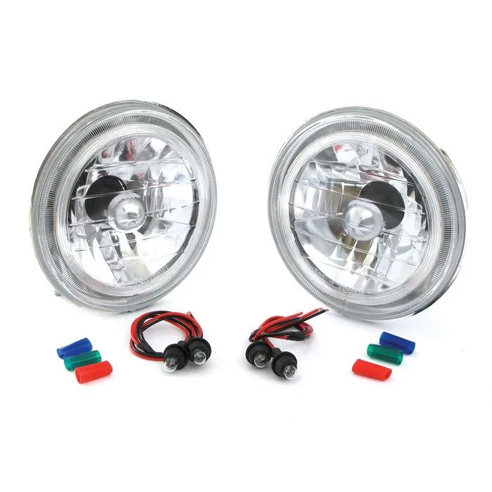 Crystal headlamps with angel eye for Classic Mini