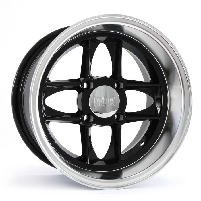 7 x 13 Mamba Wheel - Black/Polished rim