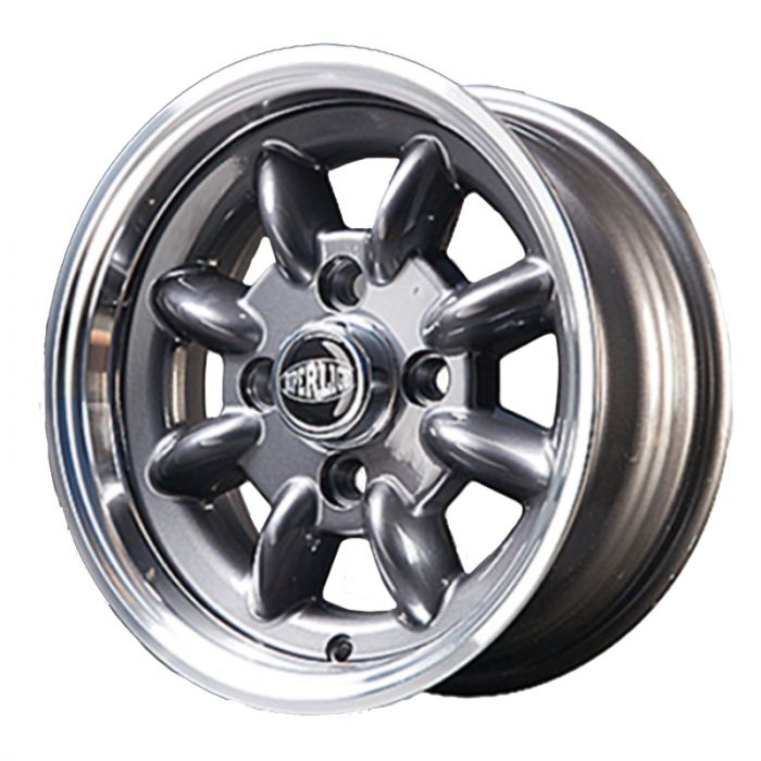 5 x 12 Superlight Wheel - Gunmetal/Polished Rim 