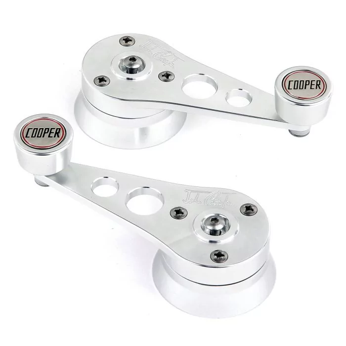 Cooper Alloy Billet Window Winders - Silver