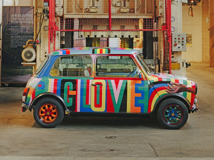 The Lakwena Comission, a classic Mini converted to electric and finished with a custom paint job.